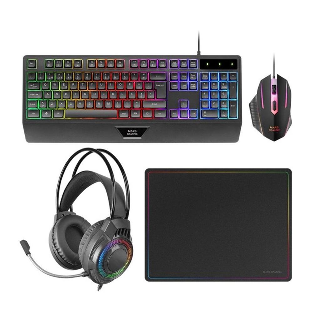 Kit mars gaming mcp124propt h - mech 4 en 1 teclado portugues