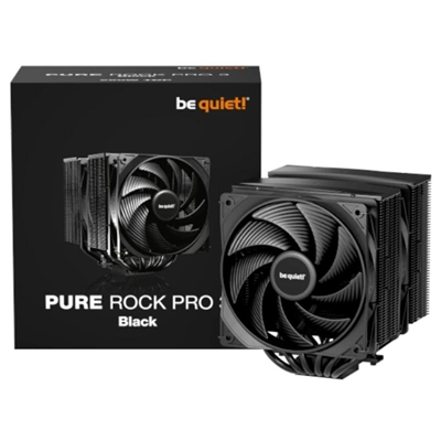 Ventilador disipador cpu be quiet! pure rock pro 3 2x 120mm negro