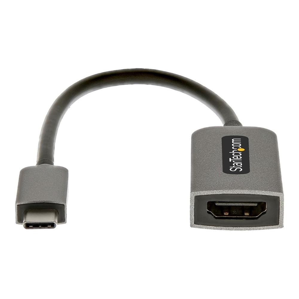 Cable usb tipo c a hdmi 4k startech 13cm - macho - hembra - gris