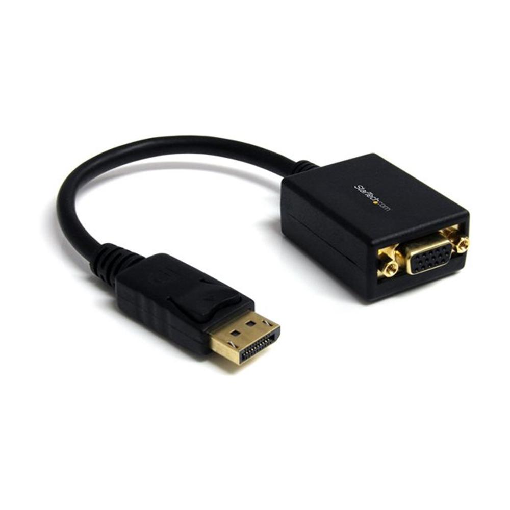 Adaptador displayport a vga startech 28cm - macho - hembra - negro