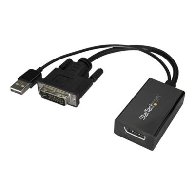 Adaptador dvi a displayport – usb 2.0 startech macho – hembra – negro