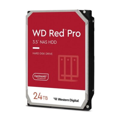 Disco duro interno hdd wd western digital nas red pro wd241kfgx 24tb 3.5 pulgadas sata 6gb – s 7200rpm 512mb