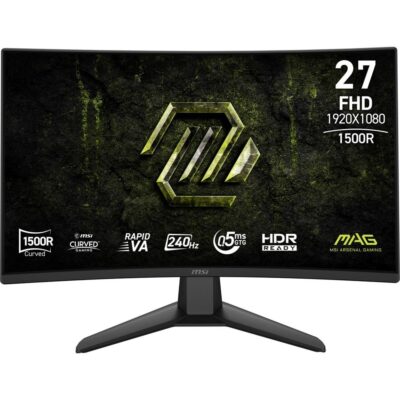 Monitor led gaming 27 pulgadas msi mag 274cf x24 curvo – rapid va – dp – hdmi – 240hz – 0.5ms – vesa 100×100