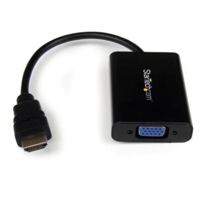 Adaptador hdmi a vga – jack 3.5mm – micro usb tipo b startech 25cm – macho – hembra – negro