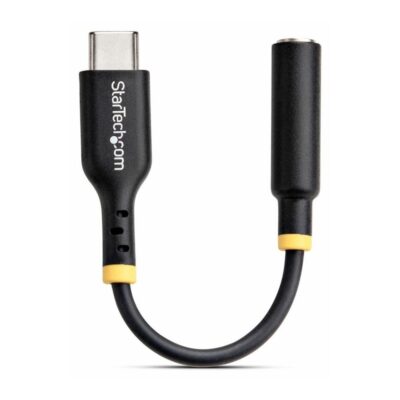 Adaptador usb tipo c a mini jack 3.5mm startech 12.7cm – macho – hembra – negro