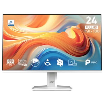 Monitor led 24 pulgadas msi pro mp243w e14 ips – fhd – dp – hdmi – 144hz – 1ms – vesa 100×100