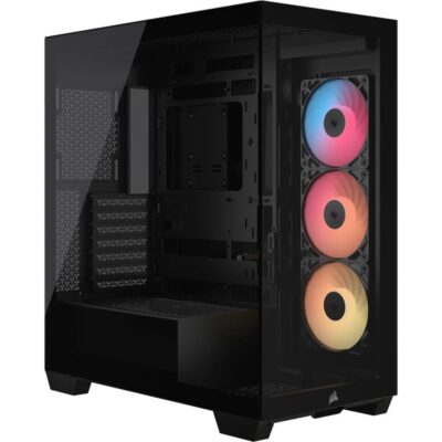Caja ordenador gaming corsair 3500x rs – r argb atx cristal templado negra