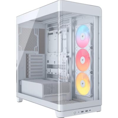 Caja ordenador gaming corsair 4500x rs – r argb atx cristal templado blanca