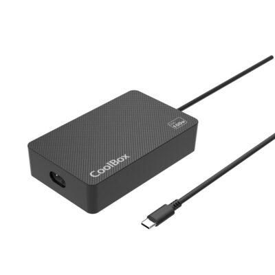 Adaptador cargador de portatil usb – c coolbox 100w gan