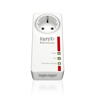 Powerline plc fritz! 1200mbps – 2xlan gigabit – mimo 2×2