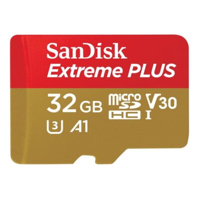 Tarjeta memoria micro secure digital 32gb sandisk extreme plus clase 10 uhs – i u3 + adaptador