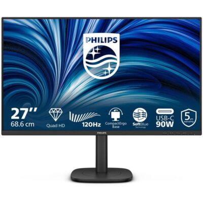 Monitor led 27 pulgadas philips 27b2u3601 – 00 ips – qhd – dp – hdmi – 120hz – 4ms – vesa 100×100
