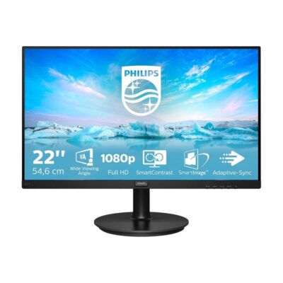 Monitor led 22 pulgadas philips v – line 221v8a – 00 va – fhd – hdmi – vga – 75hz – 4ms – vesa 100×100