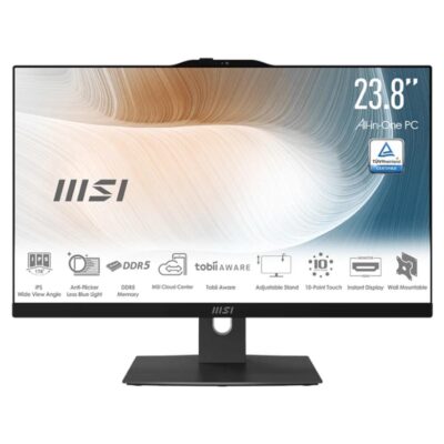 Ordenador all in one msi am242p – 1289es core 5 – 120u – 16gb – ssd 512gb – 23.8 pulgadas fhd – freedos