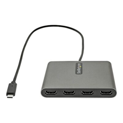 Adaptador usb tipo c a 4x hdmi startech 0.5m – macho – hembra – gris