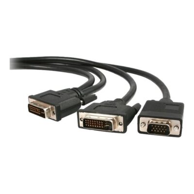 Cable dvi – i a dvi – d – vga startech 1.8m – macho – macho – negro