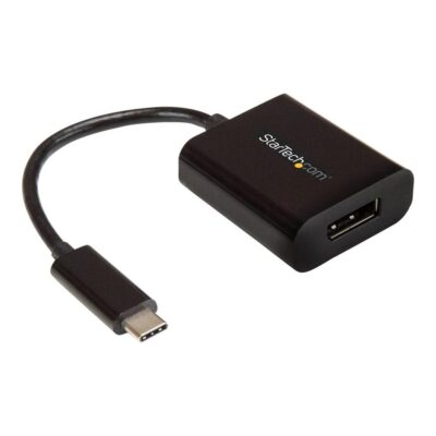 Adaptador usb tipo c a displayport startech 0.14m – macho – hembra – negro