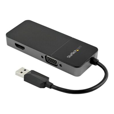 Adaptador usb tipo a a hdmi – vga startech – macho – hembra – negro – plata