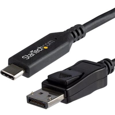 Cable usb tipo c a displayport startech 1.8m – macho – macho – negro