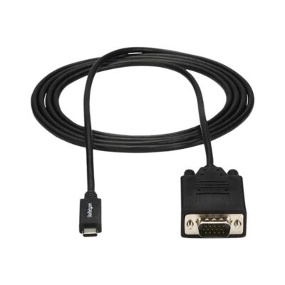 Cable usb tipo c a vga startech 2m – macho – macho – negro