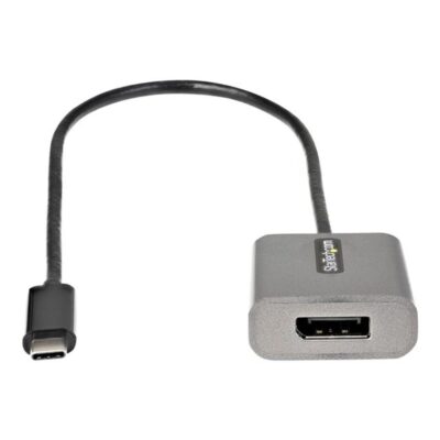 Adaptador usb tipo c a displayport startech 0.3m – macho – hembra – gris