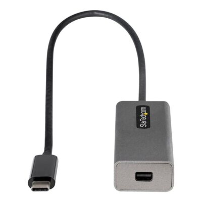 Adaptador usb tipo c a mini dp startech 0.306m – macho – hembra – gris