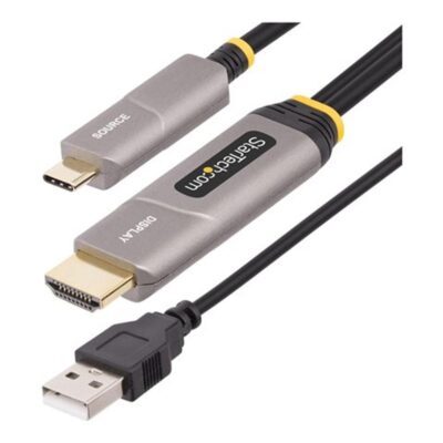 Cable usb tipo c a hdmi – usb tipo a startech 9.15m – macho – macho – negro