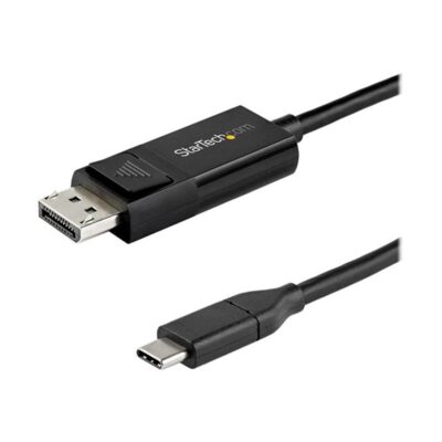 Cable usb tipo c a displayport 1m – macho – macho – negro