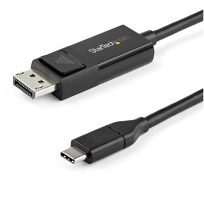 Cable usb tipo c a displayport 2m – macho – macho – negro