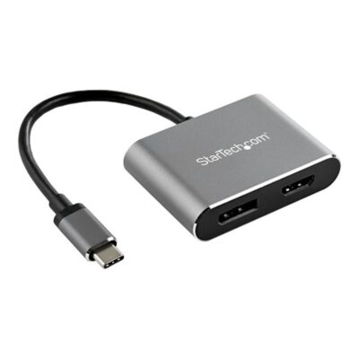 Adaptador usb tipo c a hdmi – displayport startech 0.205m – macho – hembra – gris