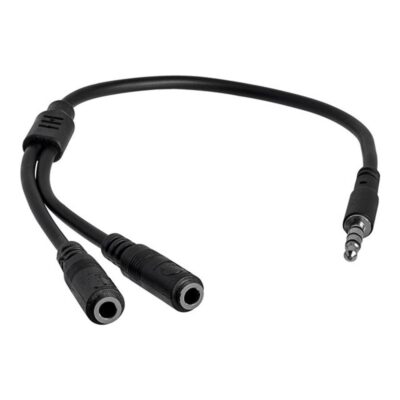 Cable mini jack 3.5mm startech 0.2m – hembra – macho – negro