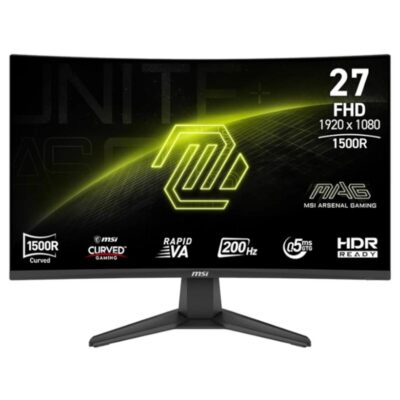 Monitor led gaming 27 pulgadas msi mag276cf e20 curvo – va – fhd – dp – hdmi – 200hz – 0.5ms – vesa 100×100
