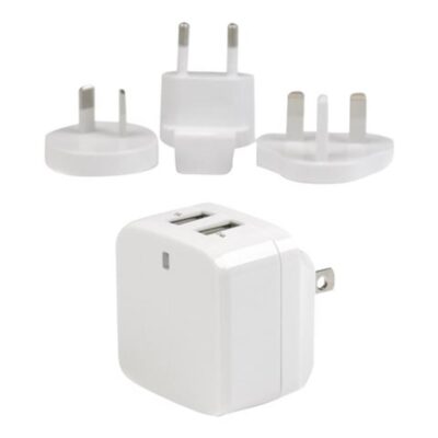 Cargador pared startech usb2pacwh 17w 2x usb tipo a blanco