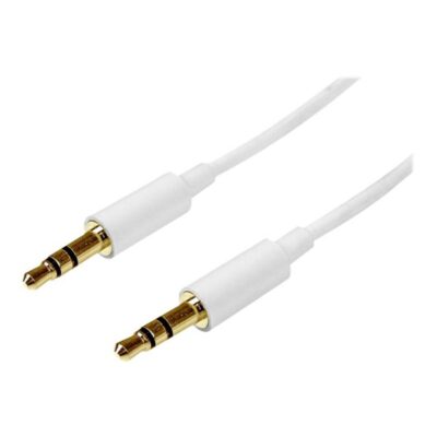 Cable mini jack 3.5mm startech 2m – macho – macho – blanco