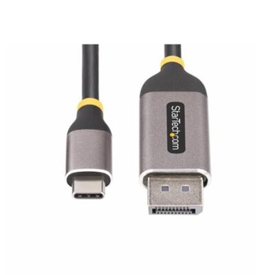 Cable usb tipo c a displayport startech 3m – macho – macho – gris – negro