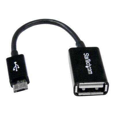 Cable micro usb tipo b a usb tipo a startech macho – hembra – negro