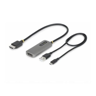 Adaptador hdmi a displayport startech 0.3m – macho – hembra – gris
