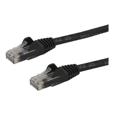 Cable de red startech latiguillo rj45 utp cat6 10m negro