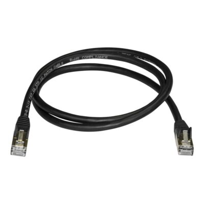 Cable de red startech latiguillo rj45 stp cat6a 1m negro