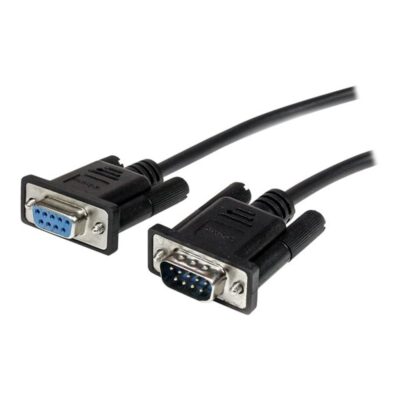 Cable db9 startech 0.5m – macho – hembra – negro
