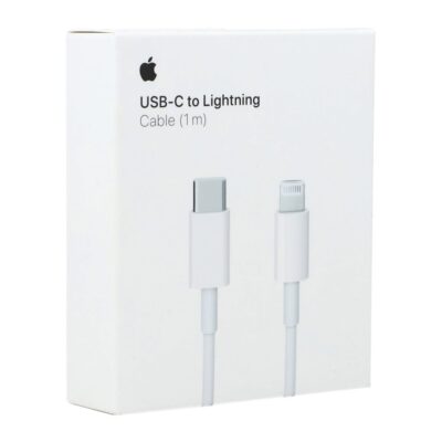 Cable original apple iphone usb tipo c a lightning – 1m – mm0a3zm – a – blanco
