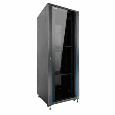 Armario rack de suelo 19 pulgadas phasak pro 42u negro 600×800 montado