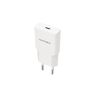 Cargador nanocable usb – c pd 25w blanco