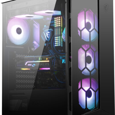 Torre e – atx msi mpg gungnir 110r – 3x vent 120mm argb – cristal templado