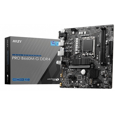 Placa base msi 1700 pro b660m – g ddr4 micro atx – 2 x ddr4 – 4 x sata 6 – 6 x usb 3.2 – 6 x usb 2.0
