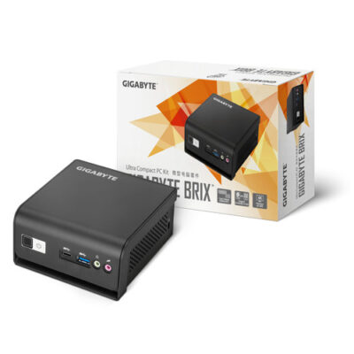 Mini ordenador gigabyte brix gb – bmce – 4500c celeron n4500 – hdmi – 3 x usb tipo a – 1 x usb tipo c – rj45 – vesa barebone