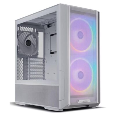 Caja ordenador gaming lian li e – atx lancool 216 argb cristal templado blanco