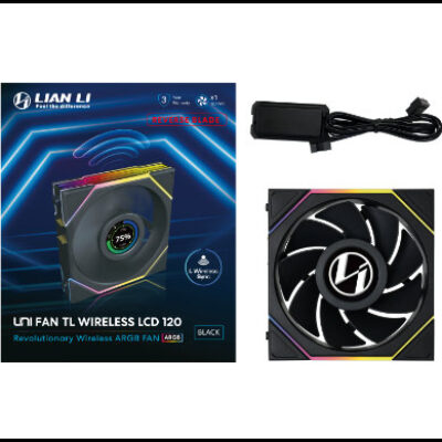 Ventilador caja gaming lian li unifan tl – lcd inalambrico argb 120mm negro