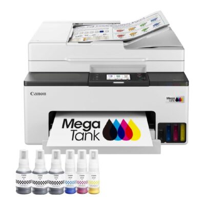 Multifunción inyección canon maxify gx2051 megatank color fax – a4 – red – wifi – adf – 3 botellas negro