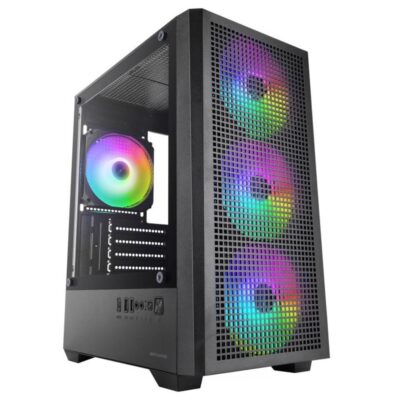 Caja ordenador mars gaming mc – vector matx argb cristal templado negra